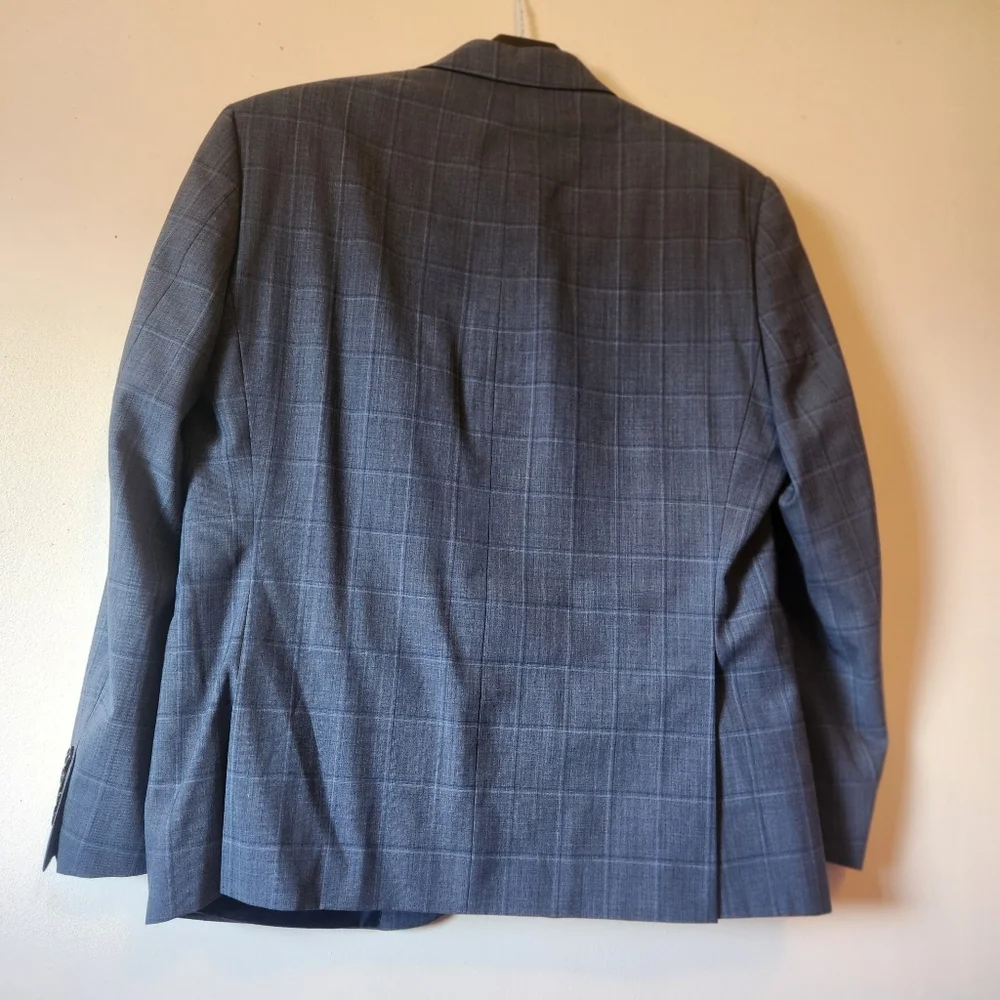 Lauren Ralph Lauren Men's Blue Plaid Suit Wool Blend EUC - Picture 4 of 10